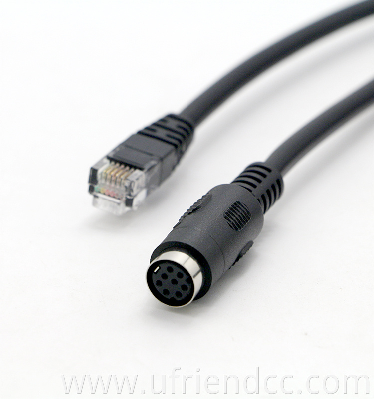 Custom Male To Female Rj45 To 8 Pin Mini Din Cable